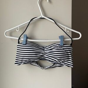 Mossimo Supply Co. Striped Bandeau Bathing Suit Top Small